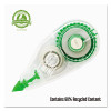 Mono Mini Correction Tape Value Pack, Non-Refillable, 0.17" x 26.25 Ft, White Tape, Clear/Green Dispenser, 10/Pack