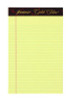 Gold Fibre Quality Writing Pads, Medium/College Rule, 50 Canary-Yellow 5 X 8 Sheets, Dozen