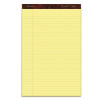 Gold Fibre Quality Writing Pads, Wide/Legal Rule, 50 Canary-Yellow 8.5 X 14 Sheets, Dozen