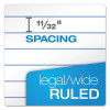 Gold Fibre Writing Pads, Wide/Legal Rule, 50 White 8.5 X 11.75 Sheets, 4/Pack
