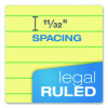 Gold Fibre Writing Pads, Wide/Legal Rule, (50) Canary Yellow 8.5 x 11 Sheets, 4/Pack