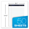 Gold Fibre Quality Writing Pads, Wide/Legal Rule, 50 White 8.5 X 11.75 Sheets, Dozen