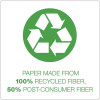 Earthwise By Ampad Recycled Writing Pad, Wide/Legal Rule, Politex Green Headband, 50 White 8.5 X 11.75 Sheets, Dozen
