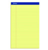 Perforated Writing Pads, Wide/Legal Rule, (50) Canary 8.5 x 14 Sheets, Dozen