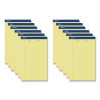 Perforated Writing Pads, Wide/Legal Rule, (50) Canary Yellow 8.5 x 14 Sheets, Dozen
