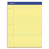 Recycled Writing Pads, Wide/Legal Rule, Politex Green Kelsu Headband, 50 Canary-Yellow 8.5 X 11.75 Sheets, Dozen