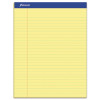 Recycled Writing Pads, Wide/Legal Rule, Politex Green Kelsu Headband, 50 Canary-Yellow 8.5 X 11.75 Sheets, Dozen