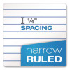 Perforated Writing Pads, Narrow Rule, (50) White 8.5 x 11 Sheets, Dozen