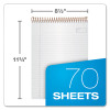 Gold Fibre Wirebound Project Notes Pad, Green Cover, Project-Management Format, (70) White 8.5 x 11 Sheets