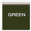 Gold Fibre Wirebound Project Notes Pad, Green Cover, Project-Management Format, (70) White 8.5 x 11 Sheets
