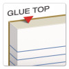 Glue Top Pads, Narrow Rule, (50) White 8.5 x 11 Sheets, Dozen