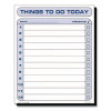 "Things To Do Today" Daily Agenda Pad, One-Part (No Copies), 8.5 x 11, 100 Forms Total