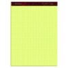 Gold Fibre Canary Quadrille Pads, Stapled With Perforated Sheets, Quadrille Rule (4 Sq/In), 50 Canary 8.5 X 11.75 Sheets