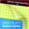 Gold Fibre Canary Quadrille Pads, Stapled With Perforated Sheets, Quadrille Rule (4 Sq/In), 50 Canary 8.5 X 11.75 Sheets