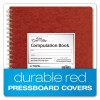 Computation Book, Quadrille Rule (4 Sq/In), Red Cover, (76) 11.75 x 9.38 Sheets
