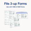3-Up 1099-Nec Gummed Seal Double-Window Security Tint Envelopes, Commercial Flap, 8.75 x 3.75, White, 24/Pack
