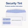3-Up 1099-Nec Gummed Seal Double-Window Security Tint Envelopes, Commercial Flap, 8.75 x 3.75, White, 24/Pack