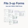 3-Up 1099-Nec Peel And Seal Double-Window Security Tint Envelopes, Commercial Flap, 8.75 x 3.75, White, 24/Pack