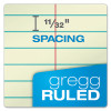 Steno Pads, Gregg Rule, Green Cover, 80 Green-Tint 6 X 9 Sheets, 6/Pack