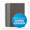 Royale Wirebound Business Notebooks, 1-Subject, Medium/College Rule, Black/Gray Cover, (96) 10.5 x 8 Sheets