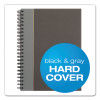 Royale Wirebound Business Notebooks, 1-Subject, Medium/College Rule, Black/Gray Cover, (96) 11.75 x 8.25 Sheets