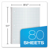 Earthwise By Oxford Recycled 1-Subject Notebook, Quad Rule (4 Sq/In), Randomly Assorted Cover Color, (80) 11 x 8.5 Sheets