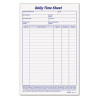 Daily Time And Job Sheets, One-Part (No Copies), 8.5 x 5.5, 200 Forms/Pad, 2 Pads/Pack