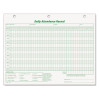 Daily Attendance Card, One-Part (No Copies), 11 x 8.5, 50 Forms Total