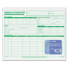 Employee's Record File Folder, Straight Tabs, Letter Size, Index Stock, Green, 20/Pack