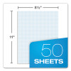 Quadrille Pads, Quadrille Rule (8 Sq/In), (50) White 8.5 x 11 Sheets