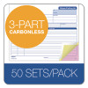 Triplicate Snap-Off Shipper/Packing List, Three-Part Carbonless, 8.5 x 7, 50 Forms Total