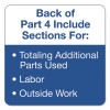 Auto Repair Four-Part Order Form, Four-Part Carbonless, 11 x 8.5, 50 Forms Total