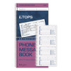 Spiralbound Message Book, Two-Part Carbonless, 5 x 2.75, 4 Forms/Sheet, 200 Forms Total