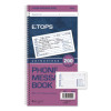 Spiralbound Message Book, Two-Part Carbonless, 5 x 2.75, 4 Forms/Sheet, 200 Forms Total
