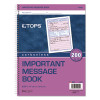 Telephone Message Book With Fax/Mobile Section, Two-Part Carbonless, 3.88 x 5.5, 4 Forms/Sheet, 200 Forms Total