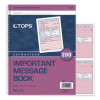 Telephone Message Book With Fax/Mobile Section, Two-Part Carbonless, 3.88 x 5.5, 4 Forms/Sheet, 200 Forms Total