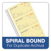 Spiralbound Money And Rent Receipt Book, Two-Part Carbonless, 4.75 x 2.75, 4 Forms/Sheet, 200 Forms Total