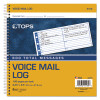Voice Message Log Books, One-Part (No Copies), 8 x 1, 8 Forms/Sheet, 800 Forms Total