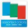 Memo Pads, Assorted Cover Colors, Narrow Rule, (60) White 3 x 5 Sheets, 3/Pack