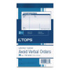 Avoid Verbal Orders Manifold Book, Two-Part Carbonless, 6.25 x 4.25, 50 Forms Total