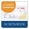 Money And Rent Receipt Books, Two-Part Carbonless, 4.78 X 2.75, 50 Forms Total