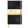 Idea Collective Journal With Elastic Closure, 1-Subject, Wide/Legal Rule, Black Hardcover, (120) 8.25 x 5 Sheets