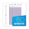 Prism + Colored Writing Pads, Narrow Rule, (50) Pastel Orchid 5 x 8 Sheets, 12/Pack