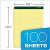 Double Docket Ruled Pads, Narrow Rule, (100) Canary Yellow 8.5 x 11 Sheets, 6/Pack