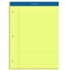 Double Docket Ruled Pads With Extra Sturdy Back, Medium/College Rule, (100) Canary Yellow 8.5 x 11 Sheets