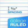 Double Docket Ruled Pads With Extra Sturdy Back, Medium/College Rule, (100) White 8.5 x 11 Sheets