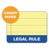 Docket Ruled Perforated Pads, Wide/Legal Rule, (50) Canary Yellow 8.5 x 11 Sheets, 6/Pack