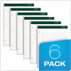 Double Docket Ruled Pads, Wide/Legal Rule, (100) White 8.5 x 11 Sheets, 6/Pack