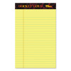 Docket Gold Ruled Perforated Pads, Narrow Rule, (50) Canary Yellow 5 x 8 Sheets, 12/Pack