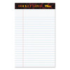 Docket Gold Ruled Perforated Pads, Narrow Rule, (50) White 5 x 8 Sheets, 12/Pack